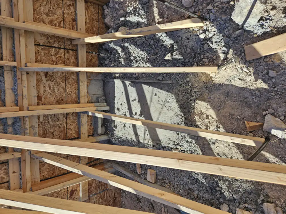 Trench prep and formwork