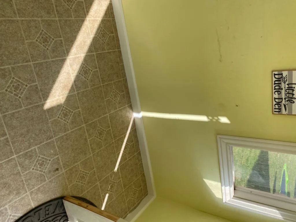 Playhouse interior after repair